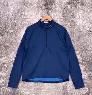 KJUS 1/4 Zip Sweater Small Womens Heather Blue Long Sleeve Pull Over Golf